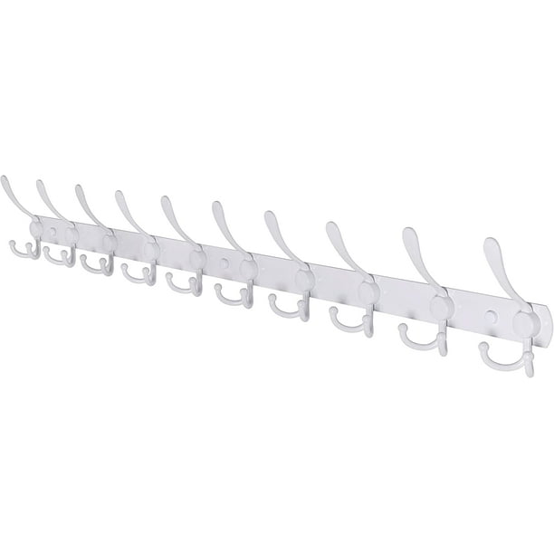 Dseap Coat Rack Wall Mounted10 Tri Hooks,Stainless Steel Heavy Duty