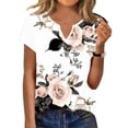 thumbnail image 3 of TaTaai Women's Easter Print Base Layer Short Sleeve Crew Neck Fitted Spring Summer Tee Daily Casual Work Office Weekend Party Gift, 3 of 7