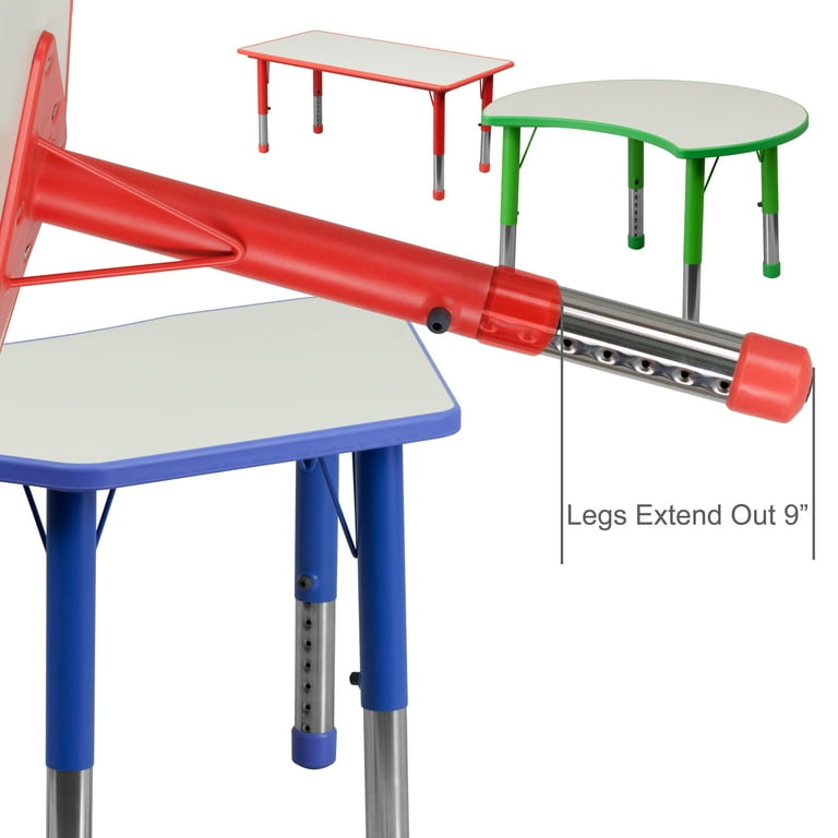 Flash Furniture Plastic Activity Table Set with 6 School Stacking
