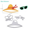 thumbnail image 1 of Cuadros Decorativos 3 piezas DIY sombrero gafas troquelado álbum de recortes/álbum de fotos en relieve plantilla de Metal Tmvgtek embutido en tela, 1 of 3