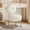 Velvet Beige, variant on TYUIOP Vanity Stool Chair with Back, Cute Small Accent Chair Makeup Chair with Gold Legs for Vanity Bedroom Bathroom Living Room, Beige