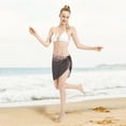 thumbnail image 5 of Geaub Rose Gold Glitter1 Women's Short Wrap Skirt, Beach Sun Protection Shawl, Swimsuit Bra, Swimwear Tunic, 5 of 7