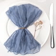 thumbnail image 2 of Holzlrgus Cheesecloth Napkins Set of 12, 20 x 20 Inch Gauze Dinner Cloth Napkins, Handmade Square Rustic Table Napkins for Parties Weddings Event Family Dinner Boho Boho Decoration, Dusty Blue, 2 of 7