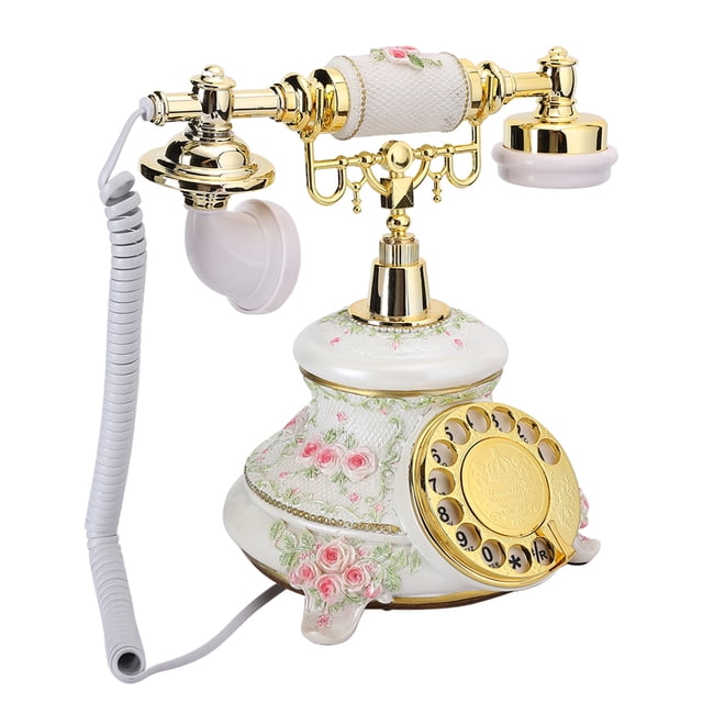 Teléfono Vintage, Esfera Giratoria De Decoración Clásica Con Línea Telefónica, Teléfono Antiguo, Para Sala De Estar