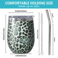 thumbnail image 5 of 12oz Stemless Wine Tumblers Green and Dark Green Giraffe Pattern Vacuum Insulated Stainless Steel Travel Tumbler Cups Mug with Lid and Straw for Champaign,Cocktail,Beer with Cleaning Brush, 5 of 5