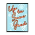 thumbnail image 2 of Up To Snow Good Witty Saying Snowflake Pattern Holiday Graphic Art Framed Art Print Wall Art, 2 of 5