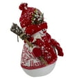 thumbnail image 3 of Northlight Standing Snowman Christmas Figure with Broom - 12.25" - Red and White, 3 of 5