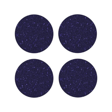 

Junzan Glittering Purple Starfield Print Coasters for Drinks - Leather Coasters Set of 4 for Coffee Table for Housewarming/Kitchen/Bar/Decor-Round Shape