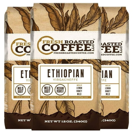 Ethiopian Yirgacheffe Coffee, 12 oz. Whole Bean Bags, Fresh Roasted Coffee LLC. (3