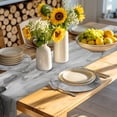 thumbnail image 4 of Grey Ombre Marble Round 13 Inch Placemats Set of 4, Gray Marble Crack Abstract Modern HeatResistant Non Slip Place Mats for Dining Table, Wipeable Braided Kitchen Table Mats for Housewarming, 4 of 9