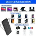 thumbnail image 5 of Cell Phone Portable Charger, iMounTEK External Battery Pack with Built-in Cables&AC Wall Plug, 10000mAh Power Bank, Black, 5 of 9