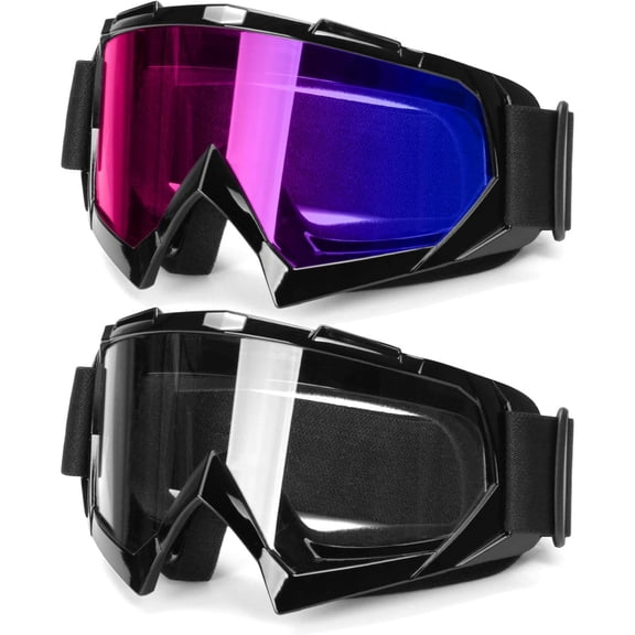 ATV Goggles, Dirt Bike Goggles for Men Women, UV 400 Anti-Scratch Fog Dustproof