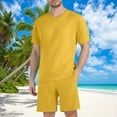 thumbnail image 5 of yillto Men's Short Sleeve Tracksuit Summer T Shirt and Shorts with Pockets Sweatsuit Set 2 Piece, 5 of 6