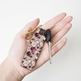 thumbnail image 4 of Wukai Rose Flowers Print Leather Car Keychain, Universal Key Fob Keychain, Leather Key Chain Holder for Men and Women,360 Degree Rotatable, 4 of 5