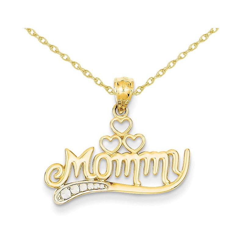 Mommy Pendant Necklace in 14K Yellow 