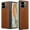 Brown, variant on For Google Pixel 10 Pro Fold PU Vegan Leather Premium Hard Snap On Case Cover - Brown