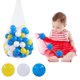 thumbnail image 3 of Sailing Bolas oceánicas reutilizables de plástico blando, blancas, azules y amarillas, 100 unidades para juguetes para niños, 3 of 9