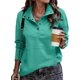 thumbnail image 1 of Sudadera SHEWIN de gran tamaño con cuello en V para mujer, color verde mar, 1 of 5