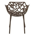 thumbnail image 5 of LeisureMod Devon Mid-Century Modern 5-Piece Aluminum Outdoor Patio Dining Set with Tempered Glass Top Table and 4 Stackable Flower Design Arm Chairs for Patio, Poolside, Balcony, and Backyard Garden, 5 of 15