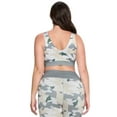thumbnail image 3 of Women's Camo Activewear Sports Bra, Light Grey, XL, 3 of 5