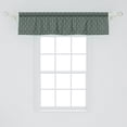 thumbnail image 2 of Ambesonne Vintage Valance Pack of 2, Wavy Stripes Mosaic Shapes, 54"X12", Cadet Blue and Brown, 2 of 4