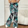 thumbnail image 5 of Xdegoge Boho Floral Bell Bottom Pants for Women Elastic High Waist Flared Leggings Vintage Botanical Print Wide Leg Trousers Casual Comfy Yoga Workout Bottoms, 5 of 7