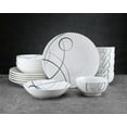 thumbnail image 3 of Studio Nova Porcelain Circles 18-Piece Dinnerware Set, 3 of 10