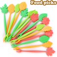 thumbnail image 1 of 16 Uds. Palillos de comida con forma de hoja, palillos Bento de estilo lindo, Mini tenedores con, 1 of 4