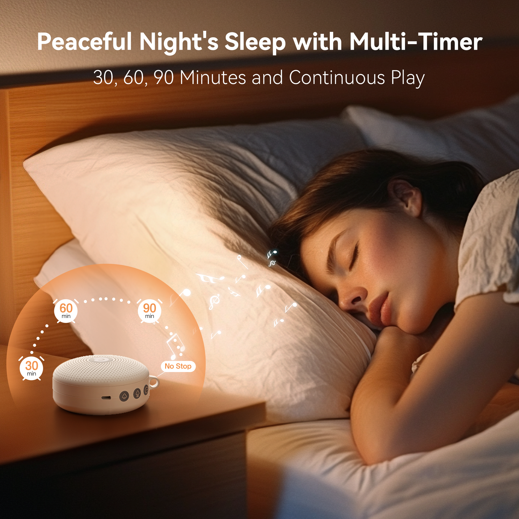 Dreamegg White Noise Sound Machine, Portable photo 2