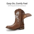 thumbnail image 2 of DREAM PAIRS Girls' Cowboy Boots, Mid Calf Western Cowgirl Boots with Floral Embroidery for Toddler, Little & Big Kids, 2 of 6