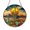 Stained Glass 9.84 Inch, variant on Southwest Cactus Scene Stained Glass Style Suncatcher – Window Decor