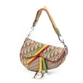 thumbnail image 2 of Pre-Owned Dior Brown/Red/Green/Yellow Rasta Saddle Bag Shoulder bag, 2 of 10