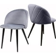 thumbnail image 1 of Set 2 Sillas Comedor Terciopelo Modernas Acolchadas, 1 of 5