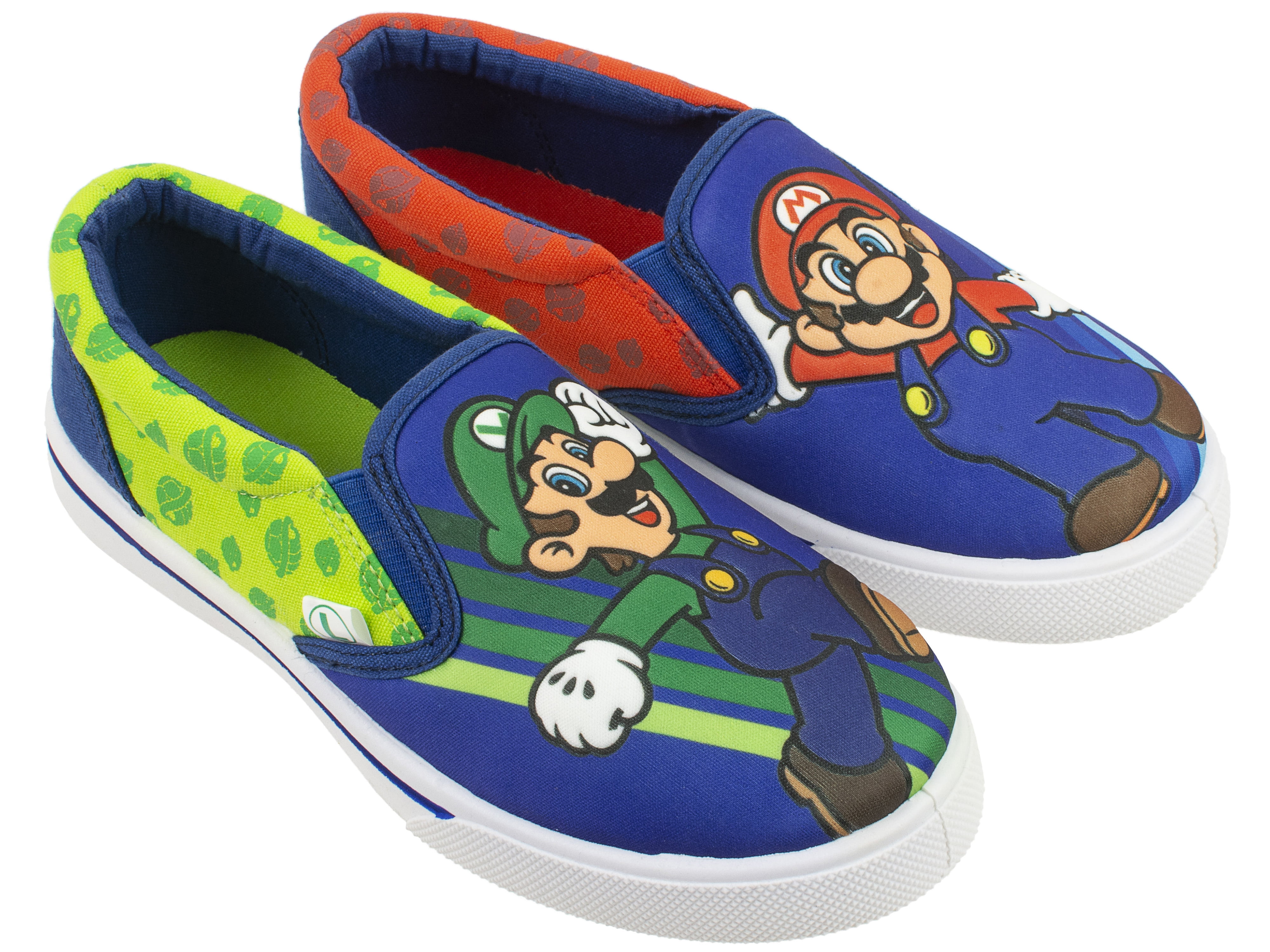 Super Mario Brothers Cart Odyssey Kids Shoes High Top Canvas Sneakers Gaming 