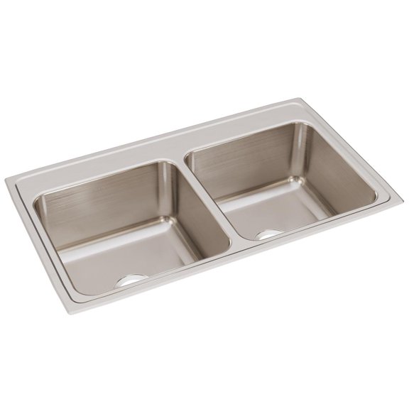 SS 37x22x10.1 Dbl Bowl Drop-in Sink