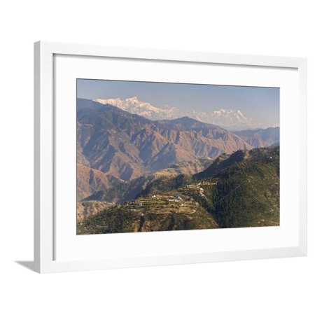 Gangotri Mountains, Garwhal Himalaya, Seen from Mussoorie Hill Station, Uttarakhand, India, Asia Framed Print Wall Art By Tony (Best Hill Resorts In India)