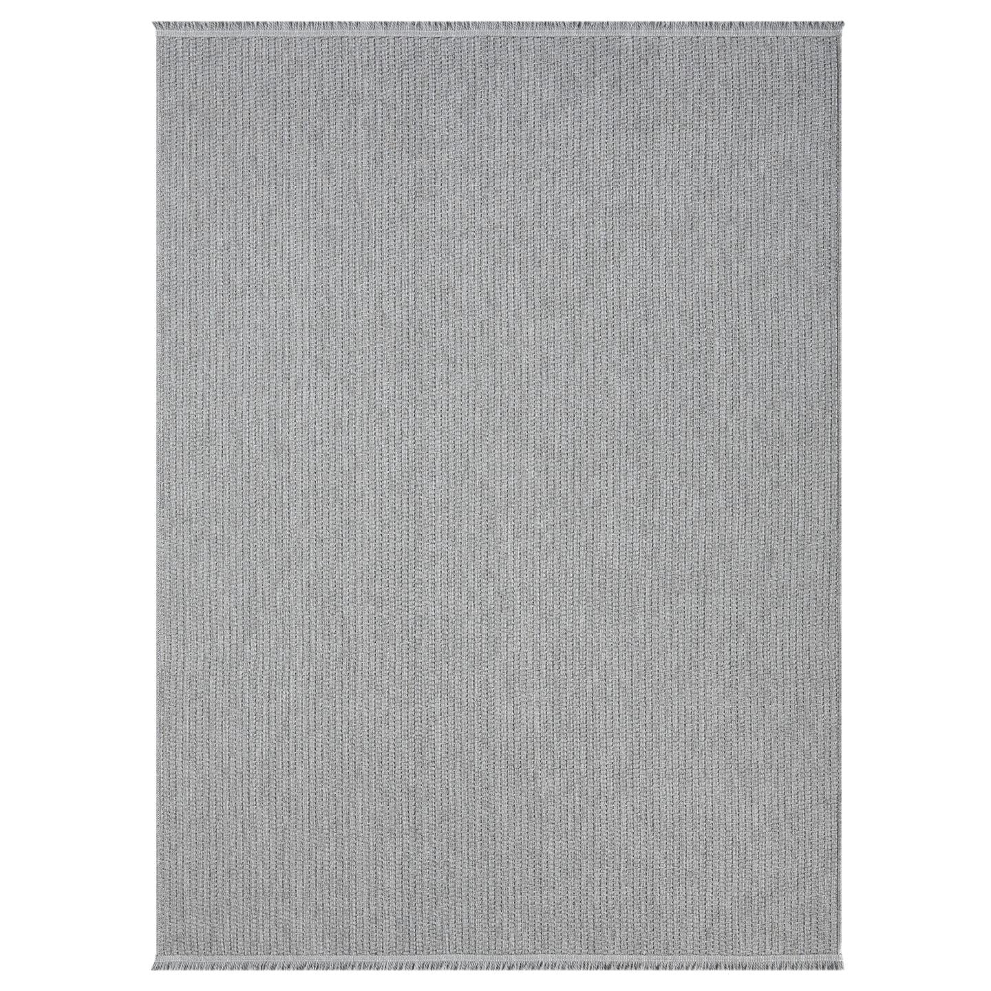 Luxe Weavers Modern Farmhouse Gray 6x9 Area Rug Neutral Fringe Carpet