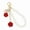 Color;Red, variant on Stylish Faux Pearls and Rose Key Holder Beaded Key Chain Bag Charm Lightweight Keychain Ornament for Women Girls