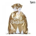 thumbnail image 2 of 5 Pcs Drawstrings Christmas Gift Bags Assorted Sizes, Holiday Gift Bag Bulk Christmas Bags For Gifts Wrapping, Reusable Plastic Xmas Presents Party Favor Goody Bags Jumbo/Extra Large/Medium/Small, 2 of 4