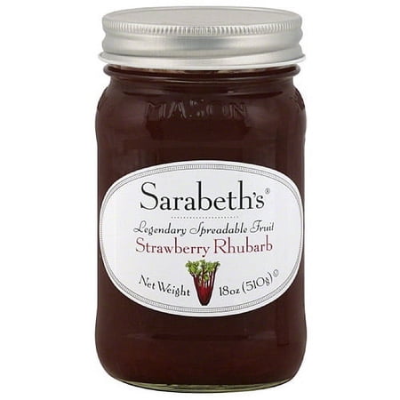 Sarabeth's Strawberry Rhubarb Spreadable Fruit, 18 oz, (Pack of 6)