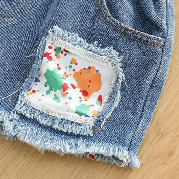 Denim shorts outlet for girls colourful