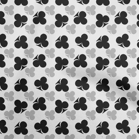 oneOoneVelvetBlackFabricPokerCardQuiltingSuppliesPrintSewingFabricByTheYard58InchWide