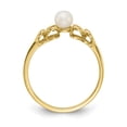 thumbnail image 2 of 14K White Gold 4mm FW Cultured Pearl Ring Size 6, 2 of 7
