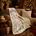 thumbnail image 3 of Inspirational Floral Daughter, Cozy Typography Art Scene, Warm Flannel Blanket for Living Room and Reading Nook, Art Lovers Mother's Day Gift, Artistic Home Decor, 3 of 9