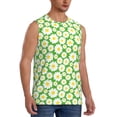 thumbnail image 2 of Balery Daisies Flowers Men's Sleeveless Muscle Shirts Workout Tank Top, Moisture Wicking, Odor Protection-XX-Large, 2 of 8