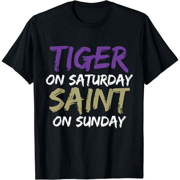 Tiger On Saturday Saint On Sunday T-Shirt
