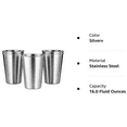 thumbnail image 7 of MOYISHI 5 Pack 16 Ounce Stainless Steel Pint Cups Shatterproof Cup Tumblers Unbreakable Metal Drinking Glasses for Bar, Home, Restaurant, 7 of 7