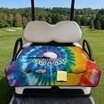 thumbnail image 2 of Yuyamidu Golf Ball Golf Cart Seat Covers with 4 Pockets Rainbow Whilpool Tie Dye Club Car Seat Cushion Covers for More 2 Person Seats Portable Golf Cart Seat Towel Blanket, 2 of 8