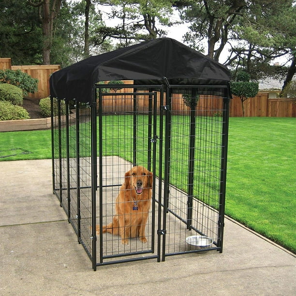 Lucky Dog Uptown Grand enclos pour chien sécurisé pour chenil extérieur  couvert, (lot de 3) 