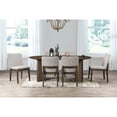 thumbnail image 4 of New Classic Furniture Kody 7-Piece Wood Oval Dining Table Set in Walnut/Beige, 4 of 10